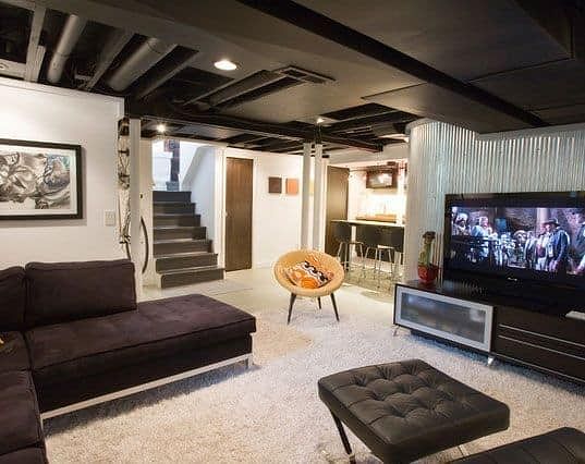 small basement ideas with low ceilings